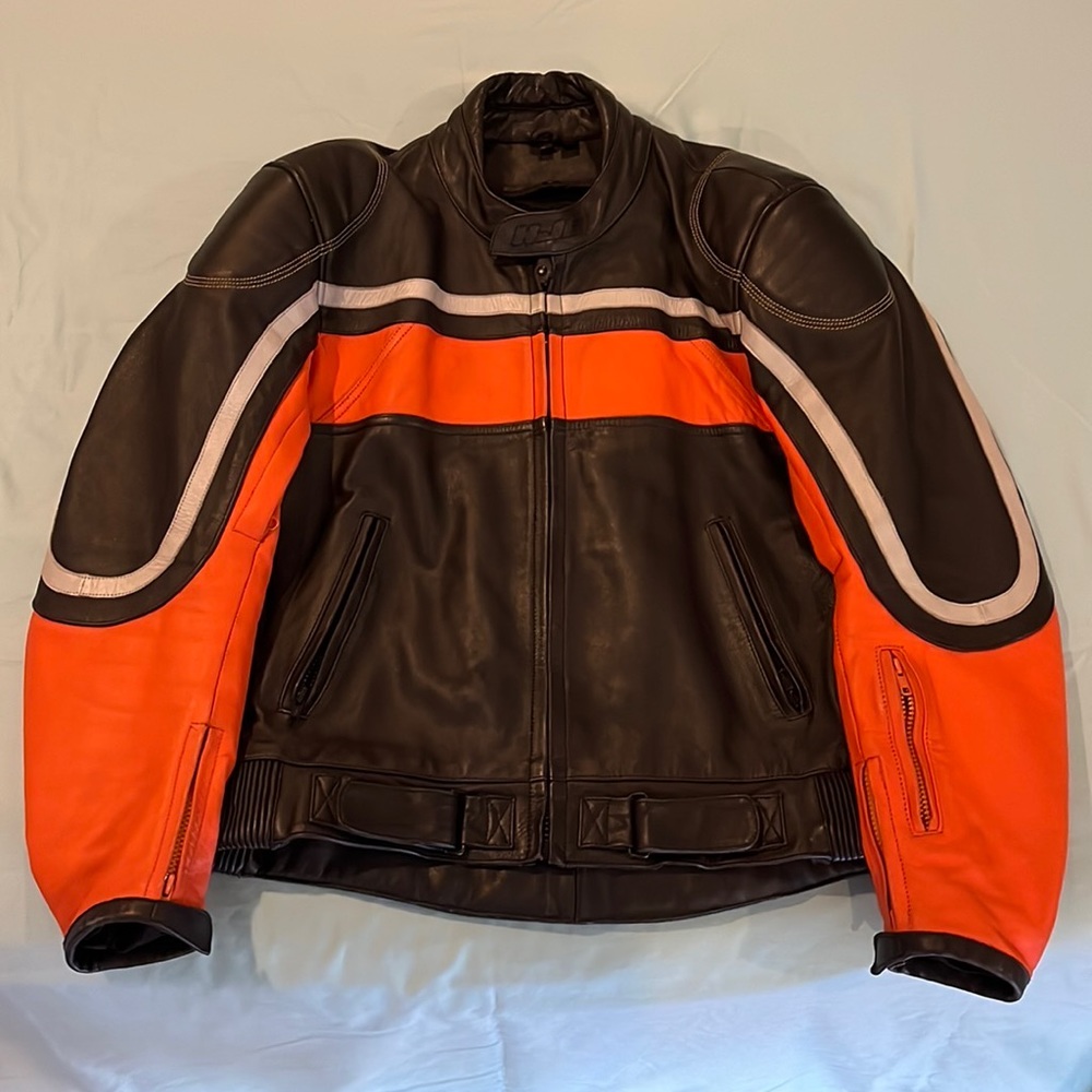 HJC Cirotech Men's Riding Gear vented leather jacket, Size 44